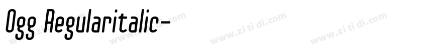 Ogg Regularitalic字体转换
